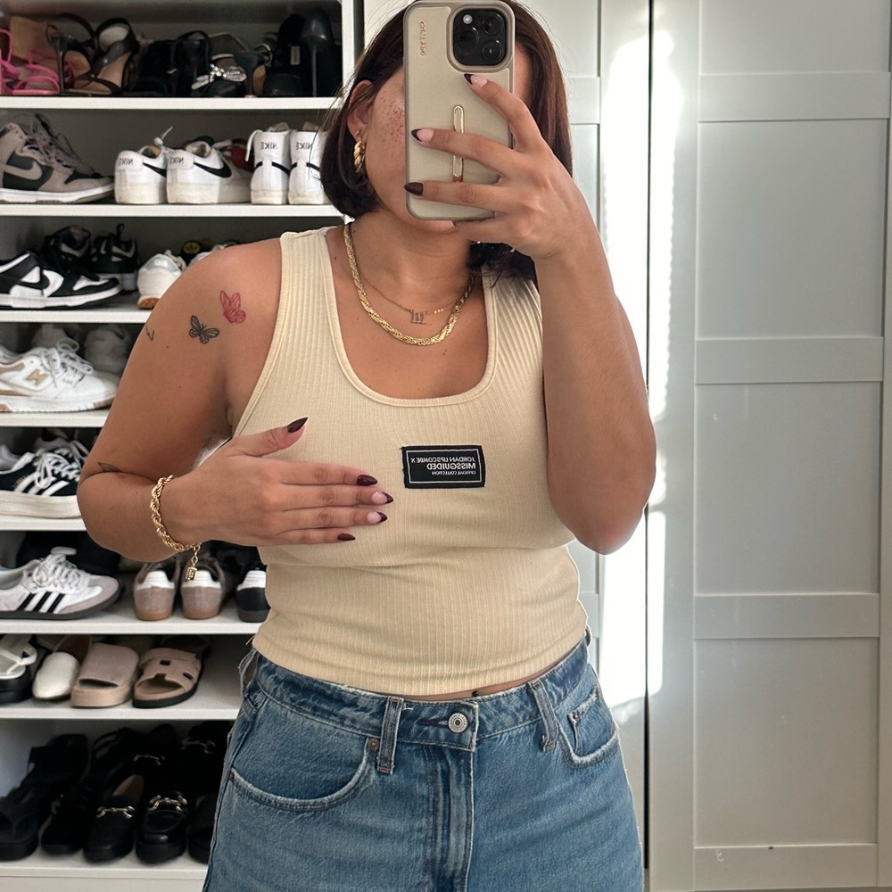Missguided x Jordan Lipscombe Ribbed Tank Top